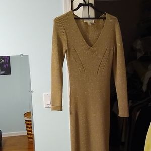 Michael Kors gold dress, midi length, Nwot